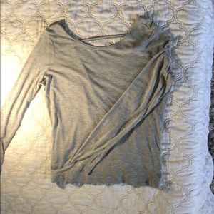 Open back workout shirt